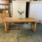 Vintage oak farmhouse refectory table 8 seater