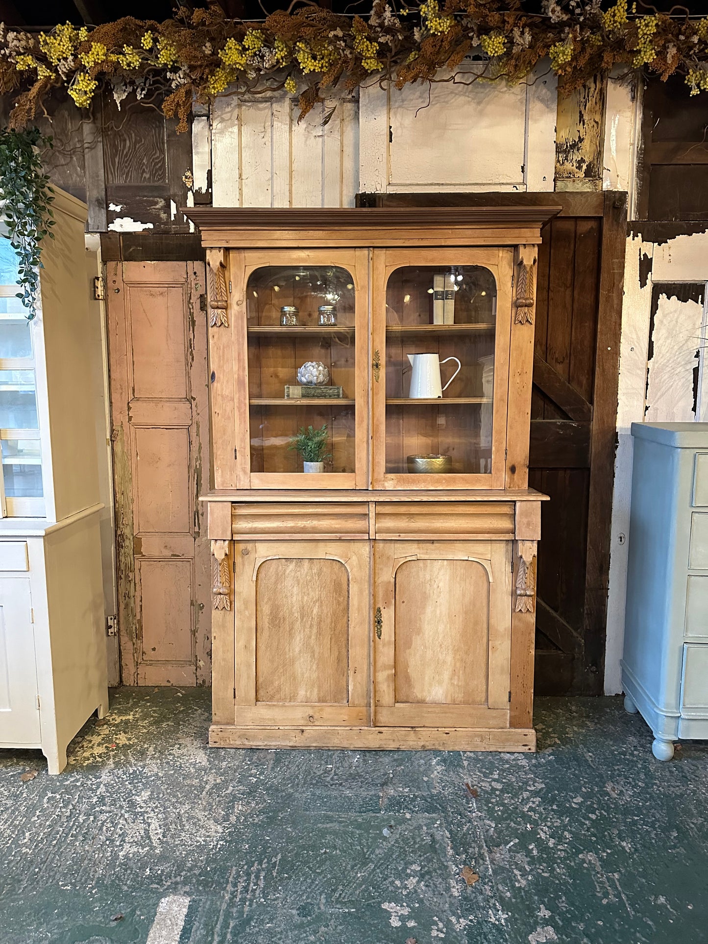 Rustic vintage glazed dresser