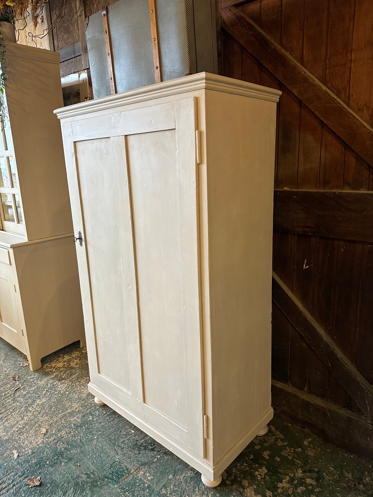 Rustic linen press / wardrobe/ cupboard