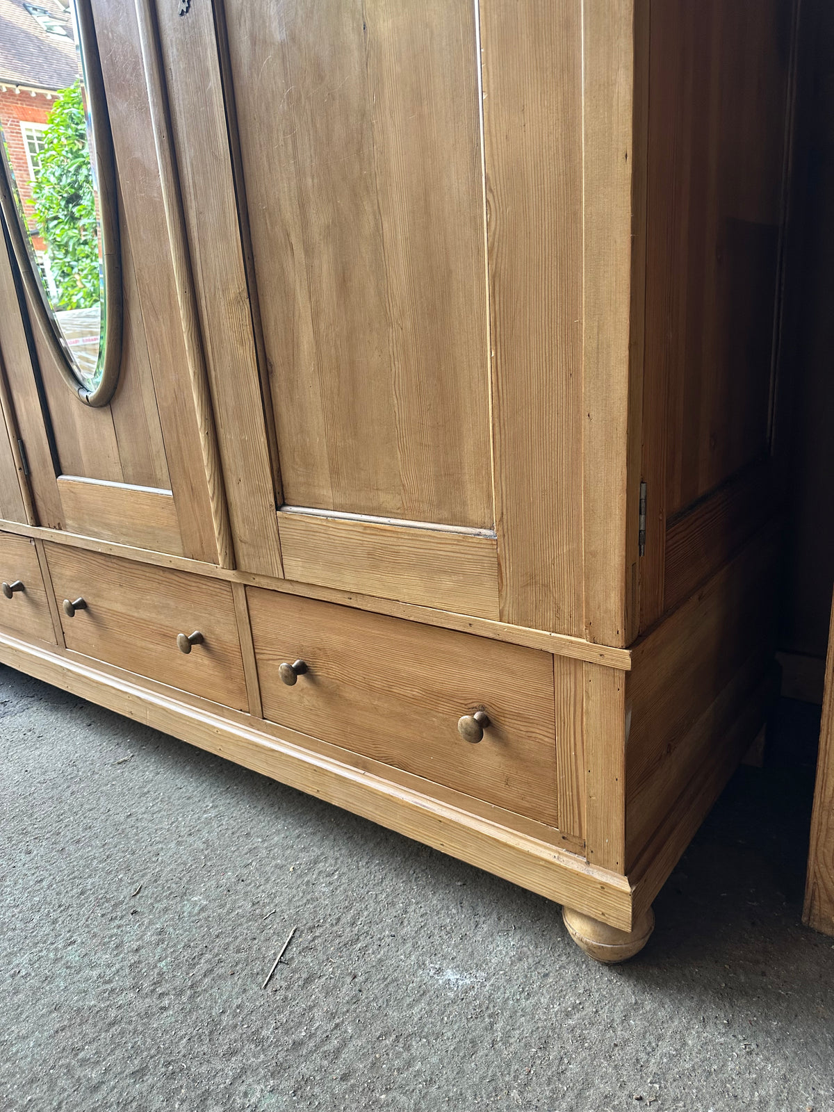 Vintage triple knock down wardrobe