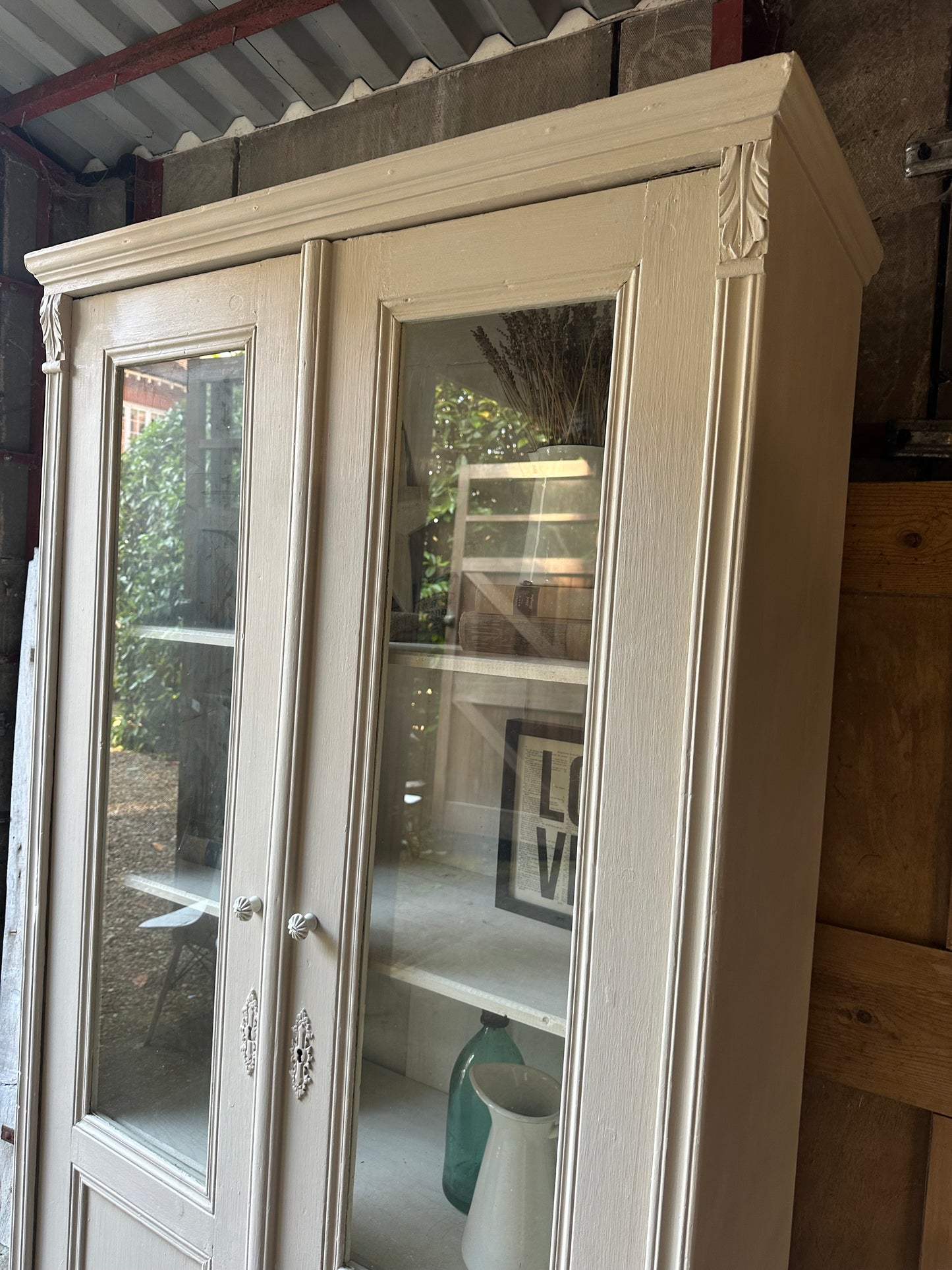 Vintage display cabinet / armoire / linen press / dresser