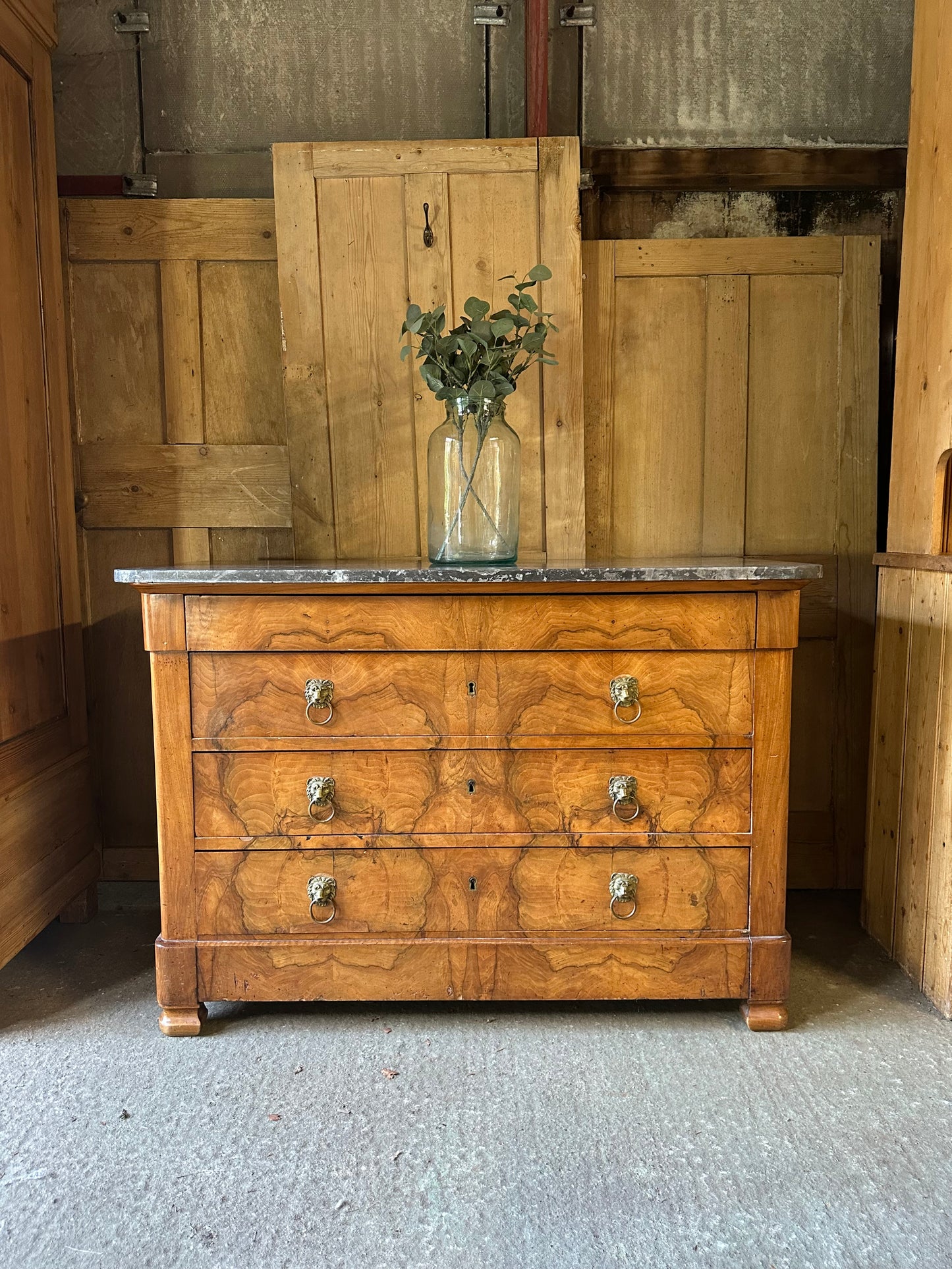 Vintage marble top chest of drawers