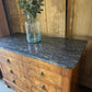 Vintage marble top chest of drawers
