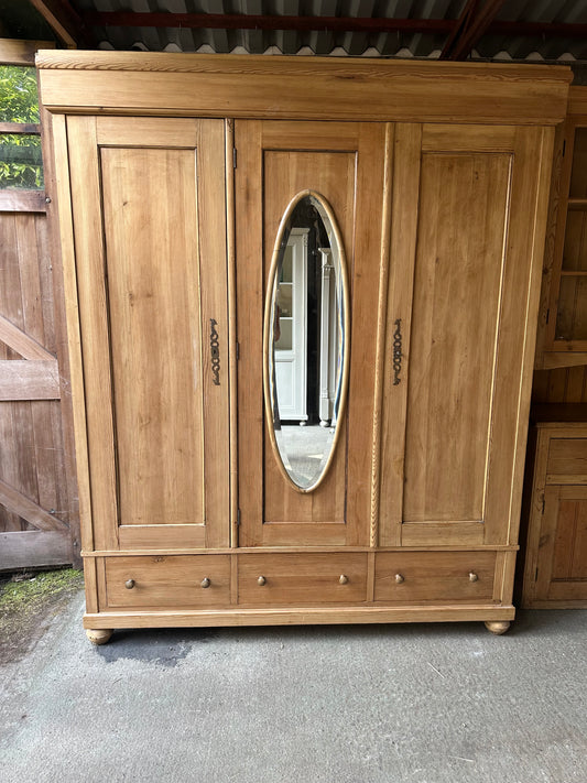 Vintage triple knock down wardrobe