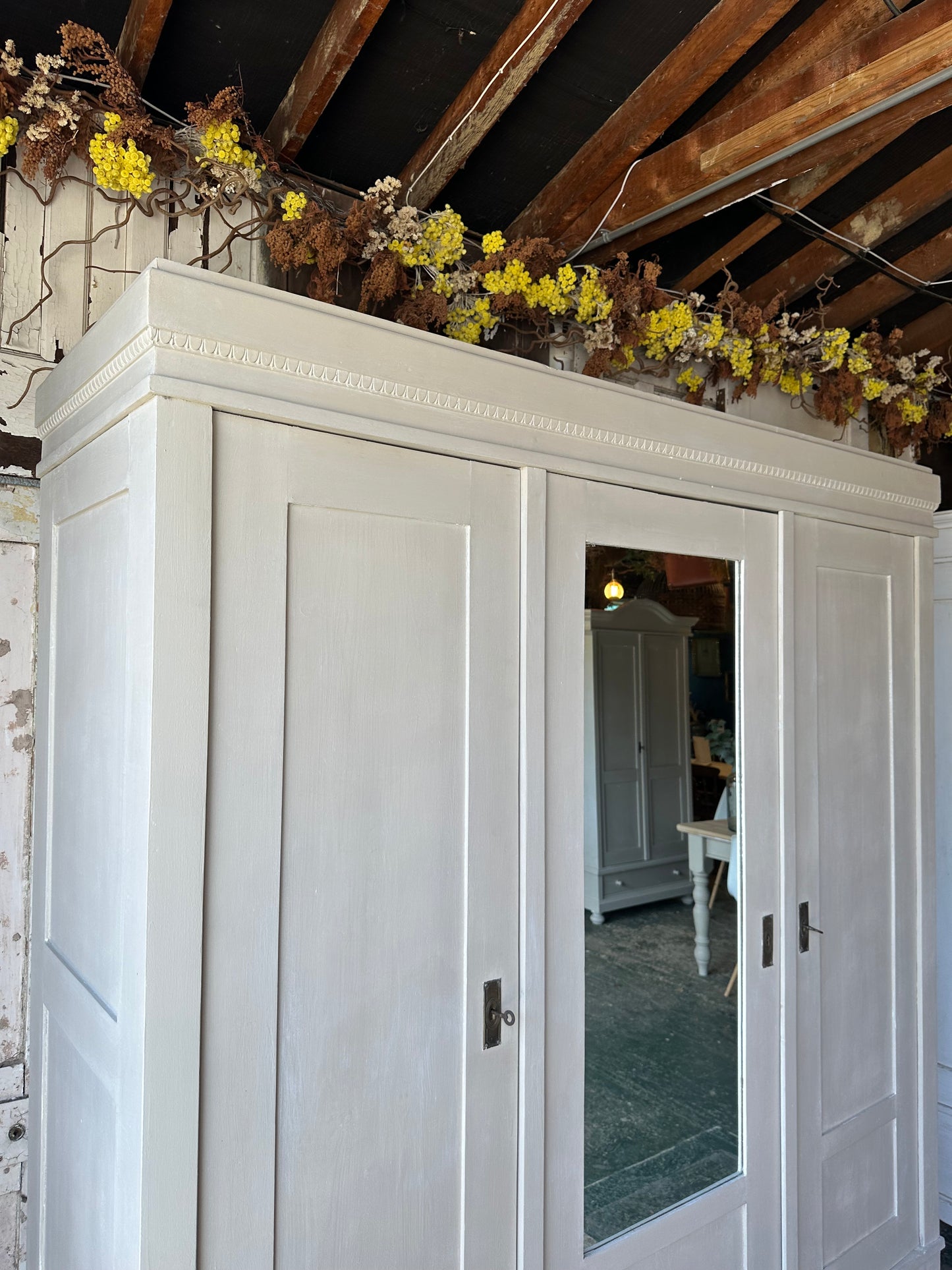 Vintage triple knock down wardrobe