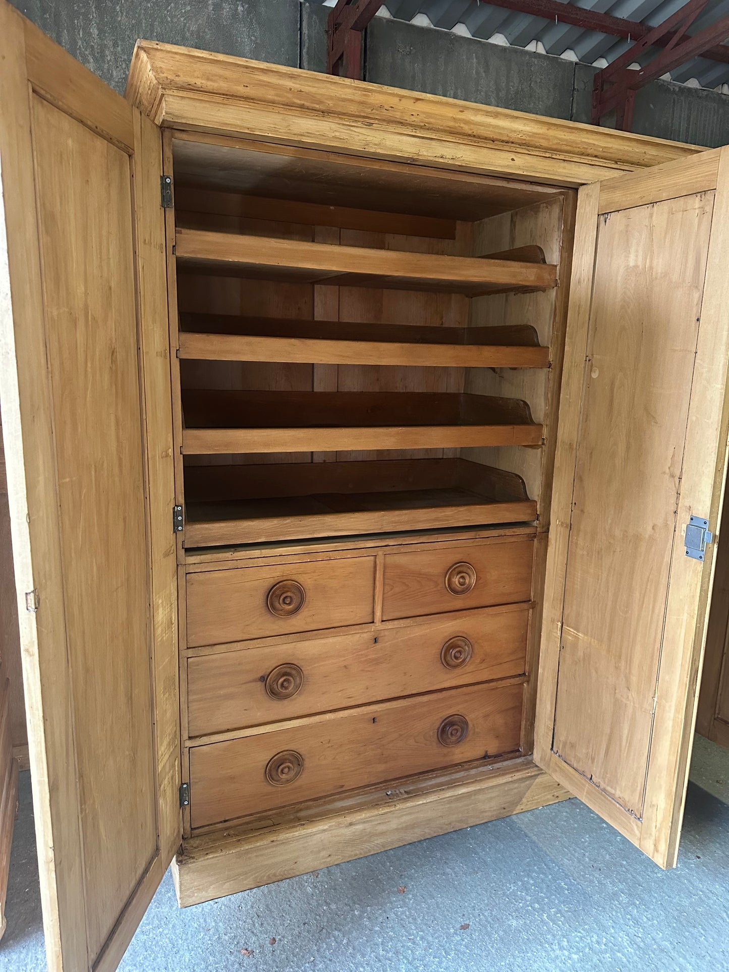 Vintage triple knock down wardrobe