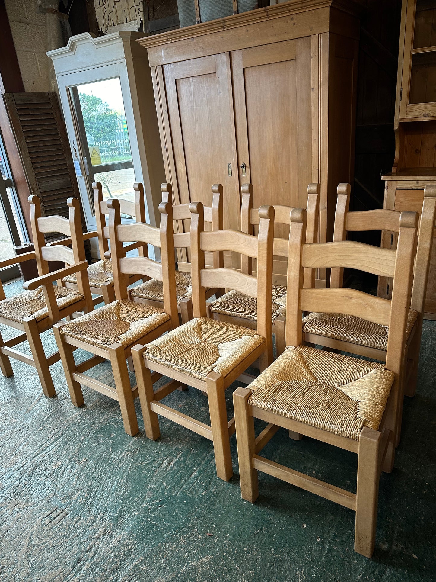 Ladder back chairs set of 8