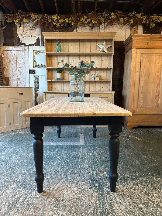Rustic farmhouse table large 6 seater