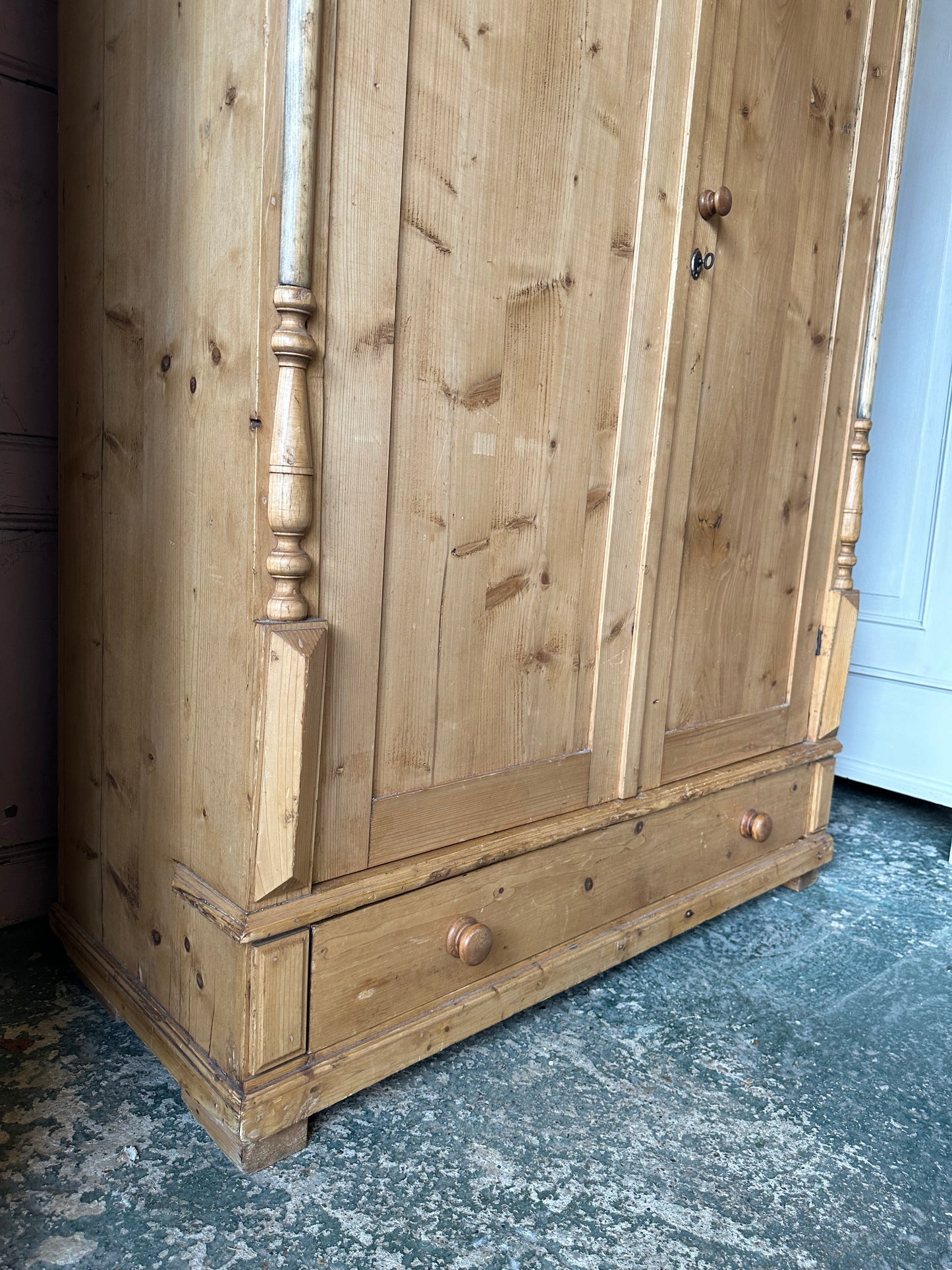 Rustic vintage wardrobe