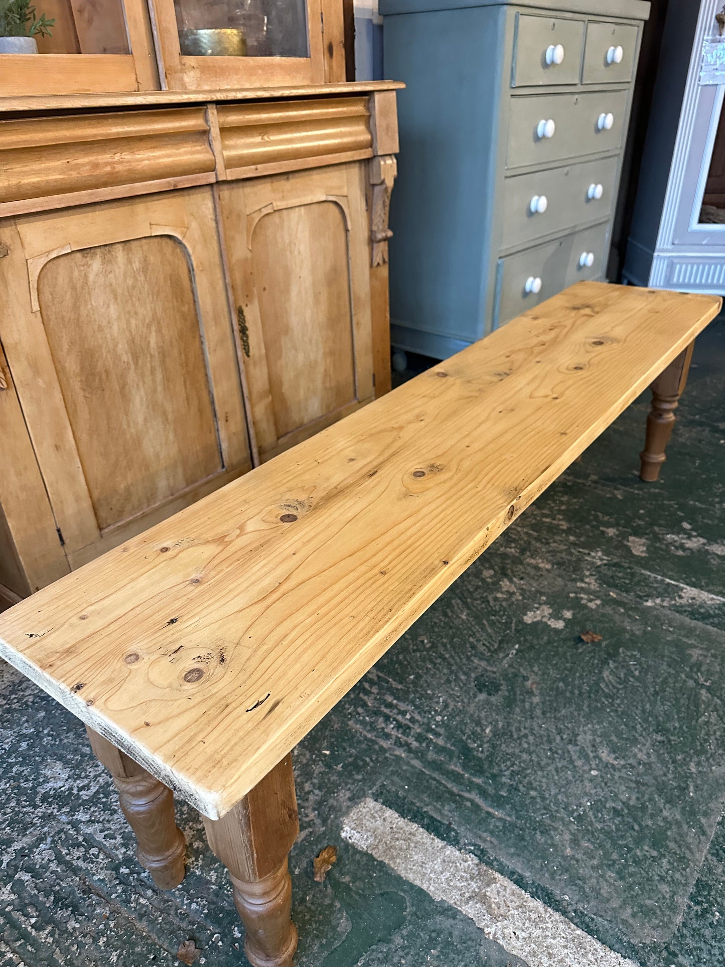 Rustic farmhouse bench