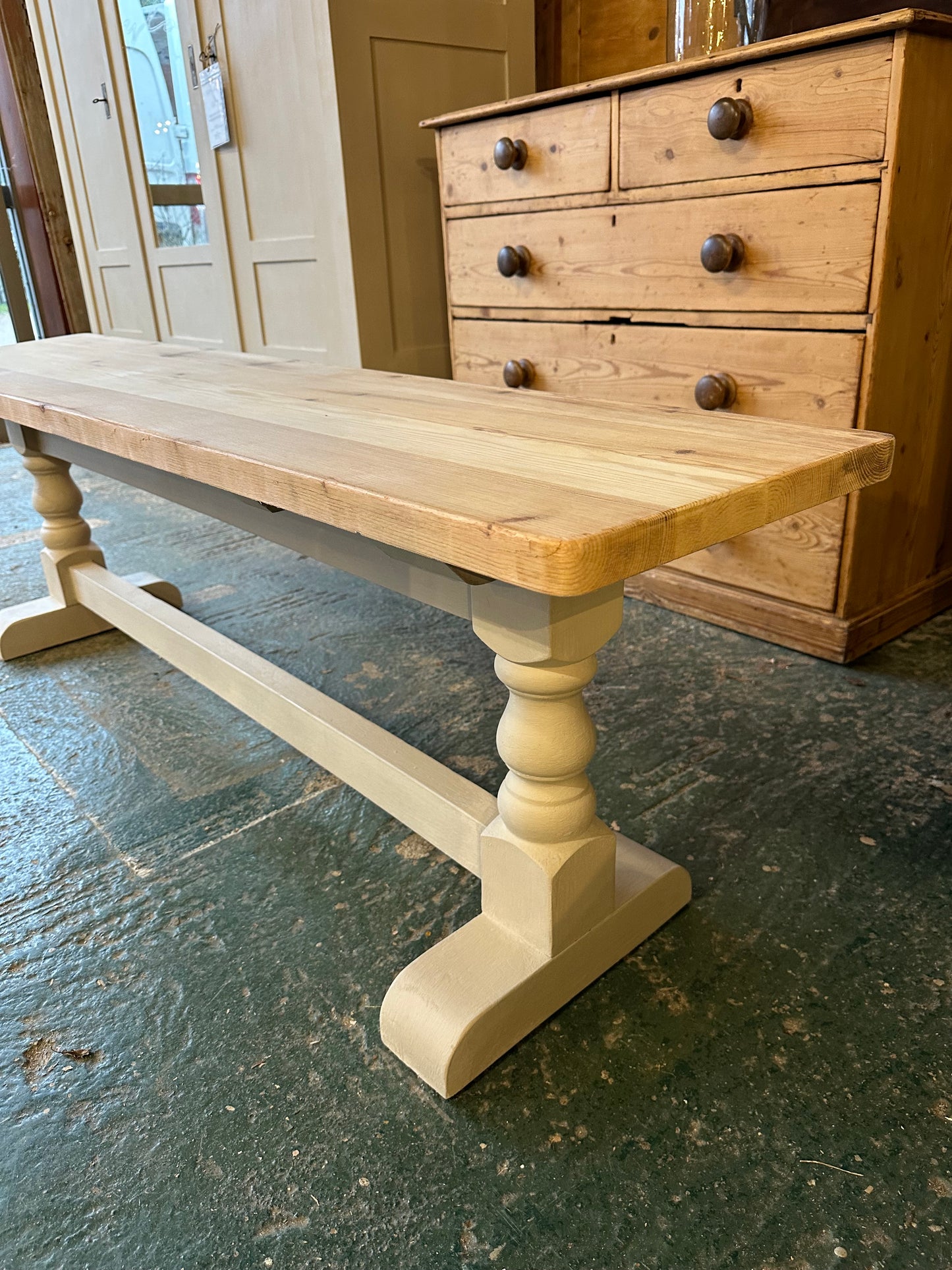 Rustic bench seat (1 of a pair)