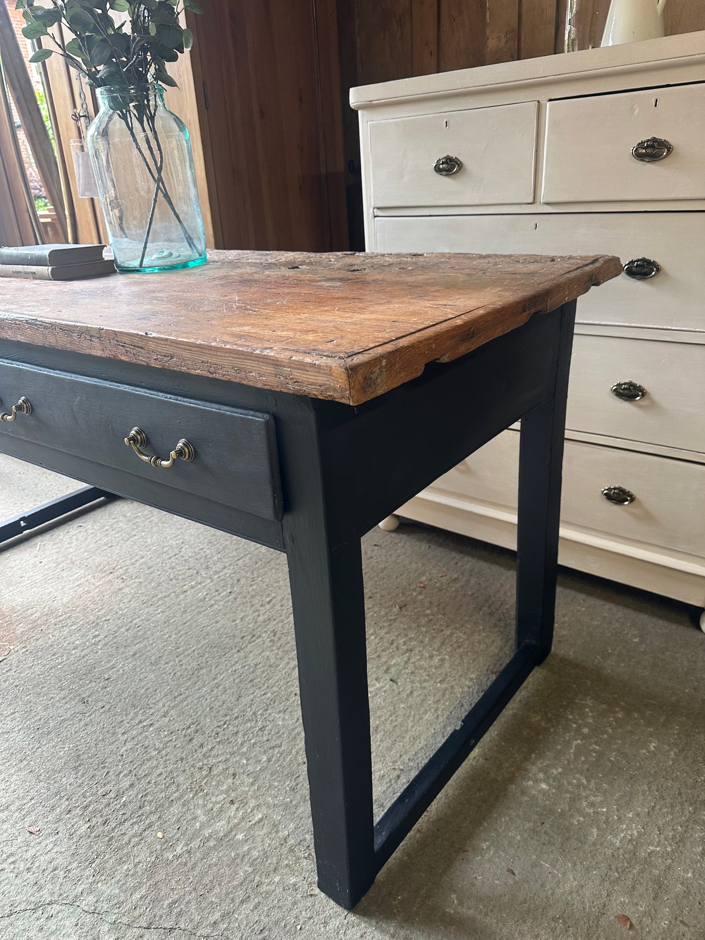 Vintage workbench / console table / kitchen island
