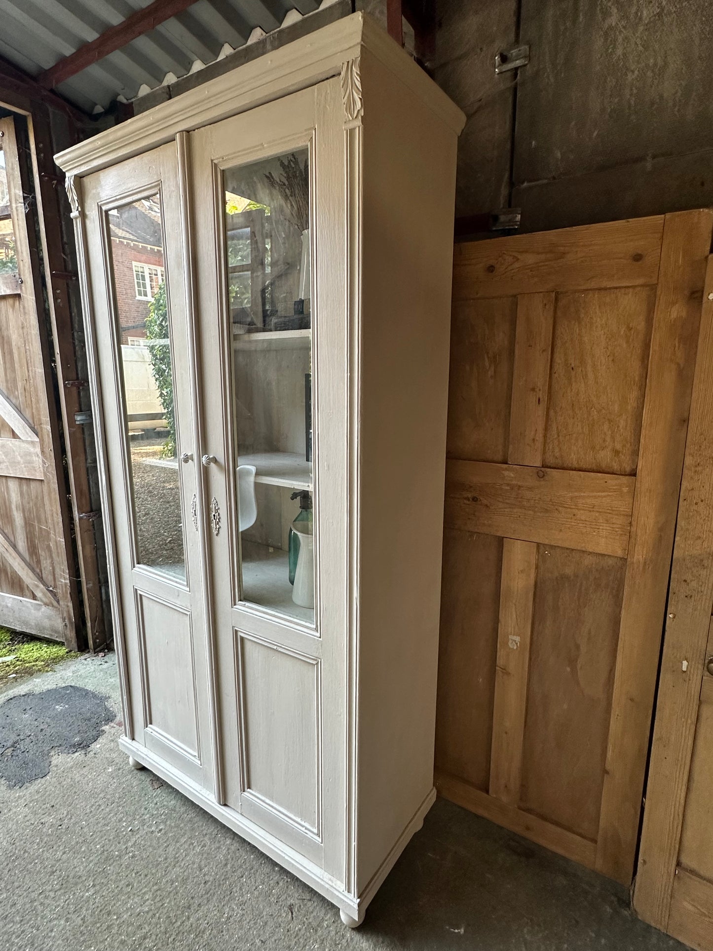 Vintage display cabinet / armoire / linen press / dresser
