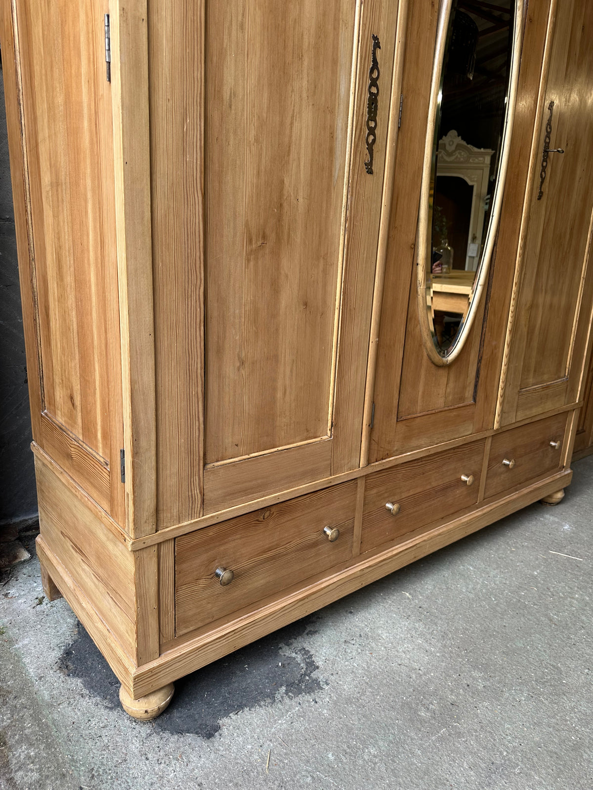 Vintage triple knock down wardrobe