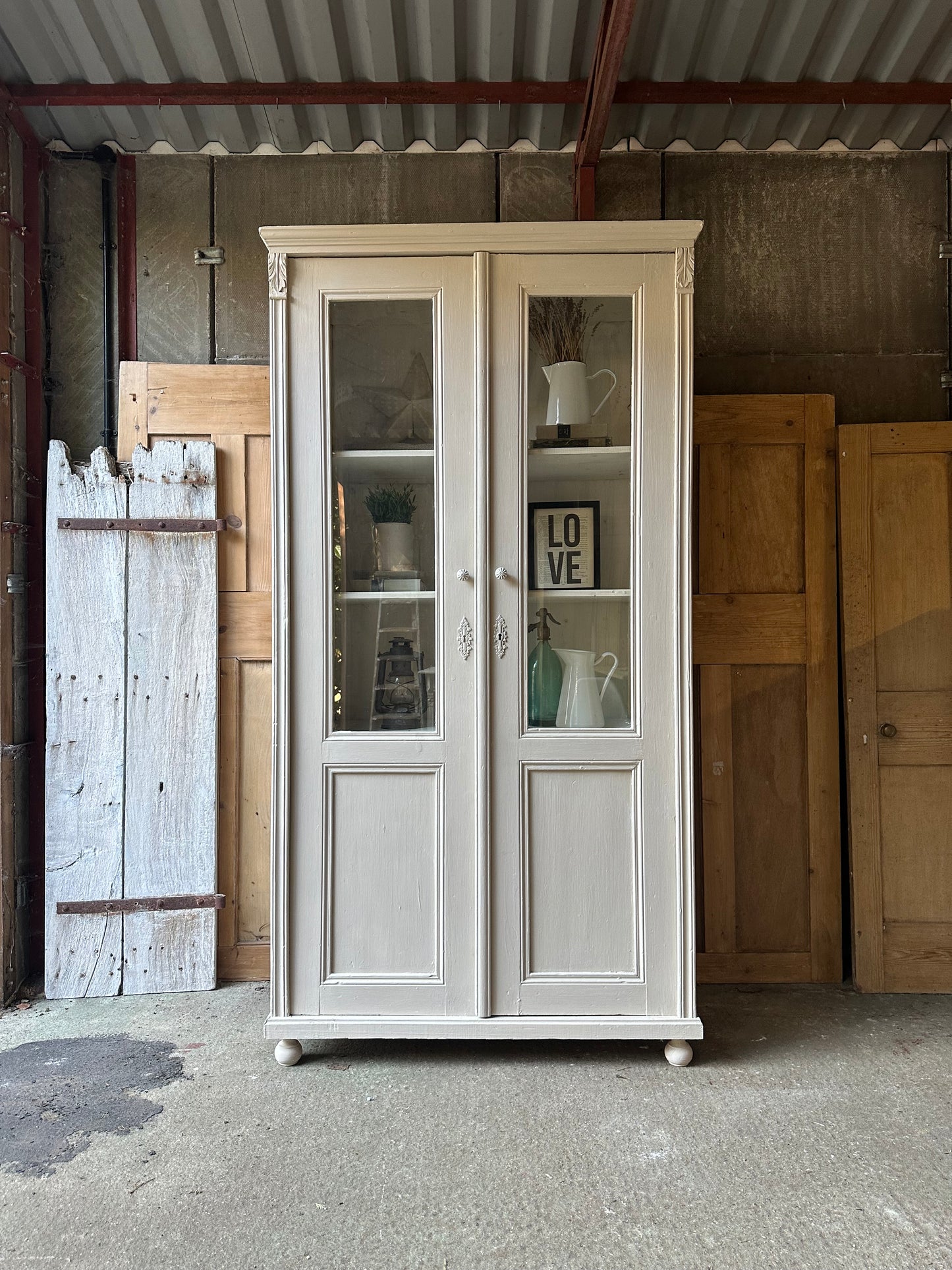 Vintage display cabinet / armoire / linen press / dresser