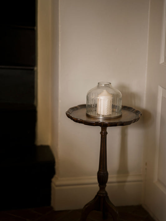 Handblown Candle Dome - Medium, Scandi Stripe