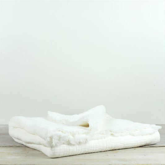 Simo Textured Large Throw/Wrap White